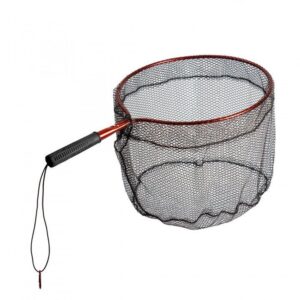 Подсак EastShark бортовой круглый, прорезиненный красный, 40×40 см