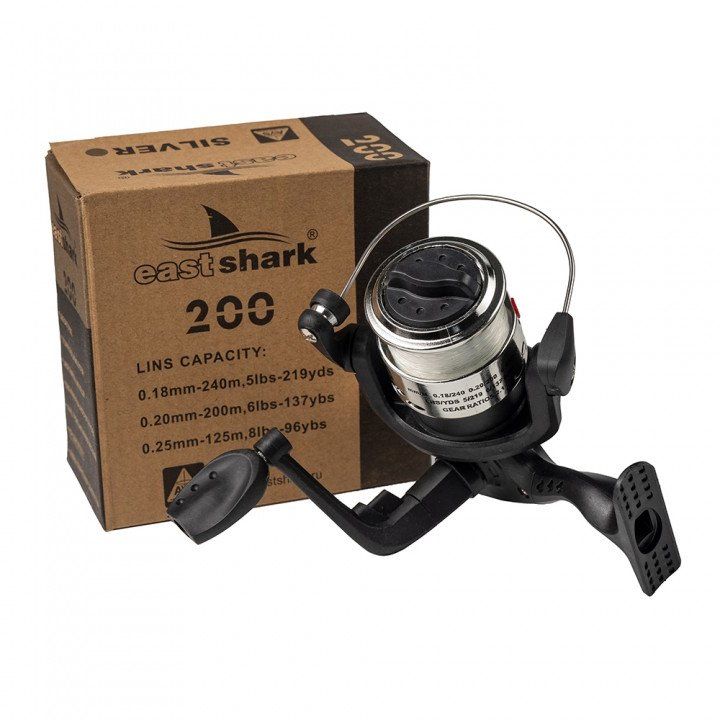 Катушка EastShark 200 с леской, передний фрикцион, передаточное отношение 5.2:1 — изображение 2
